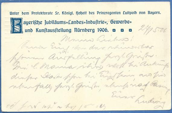 Postkarte -Isidor Neuburger Postkarte privater Art an Herrn Isidor Neuburger, München, Türkenstr. 71, - versandt am 27. Mai 1926 - Kartenrückseite