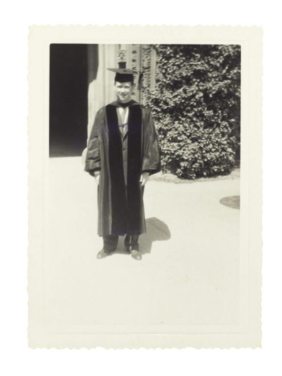 Blumenthal in graduate robe