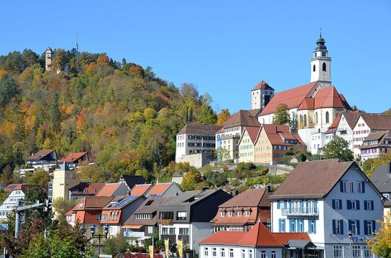 Color photography of Horber old town in autumn 2018