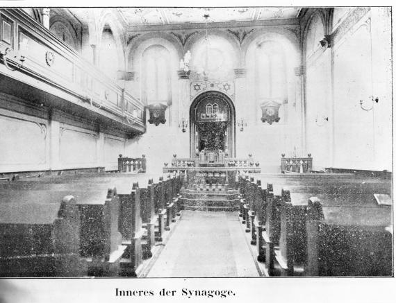 Interior of the synagogue