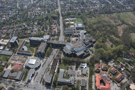 Vogelperspektive auf den Campus