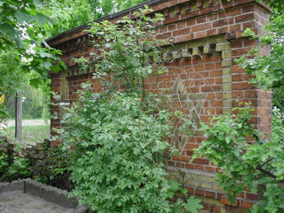 "Davidstern-Fries" Einzig erhaltenes Mauerstück auf dem Jüdischen Friedhof