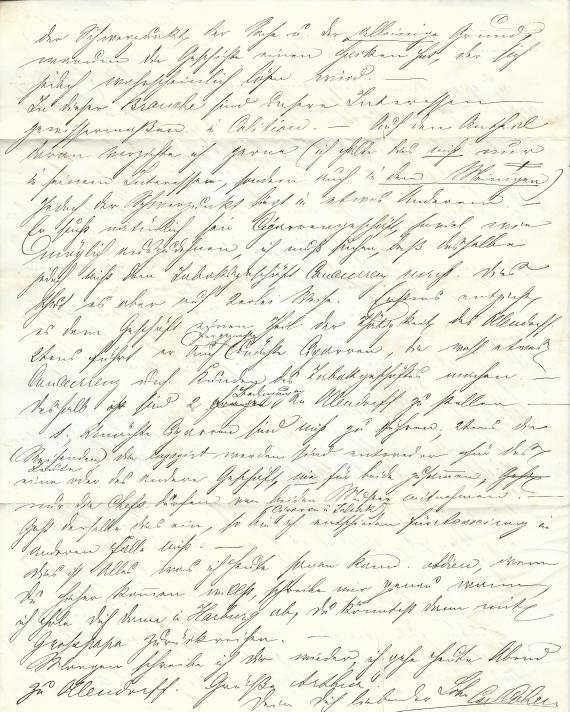 Letter to Mr. August Cohen, Neckarstraße 24 in Stuttgart from his son Karl Cohen in Hamburg, - sent on August 18, 1868 - Letter - Page 2