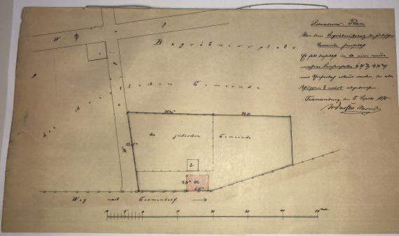 Building plan of the Jewish cemetery