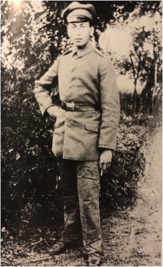 Bruno Wallheimer as a young man in uniform