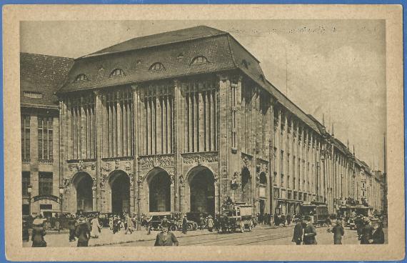 Ansichtskarte Berlin - A. Wertheim, Leipzigerstraße Ansichtskarte - Berlin - A. Wertheim, Leipzigerstraße - aus der Zeit um 1915 - 1925
