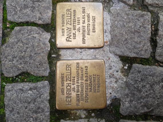 Stolperstein von Fanny und Heinrich Zeller