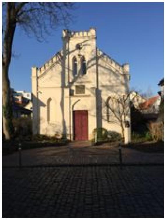 Exterior view of the synagogue in Oldenburg