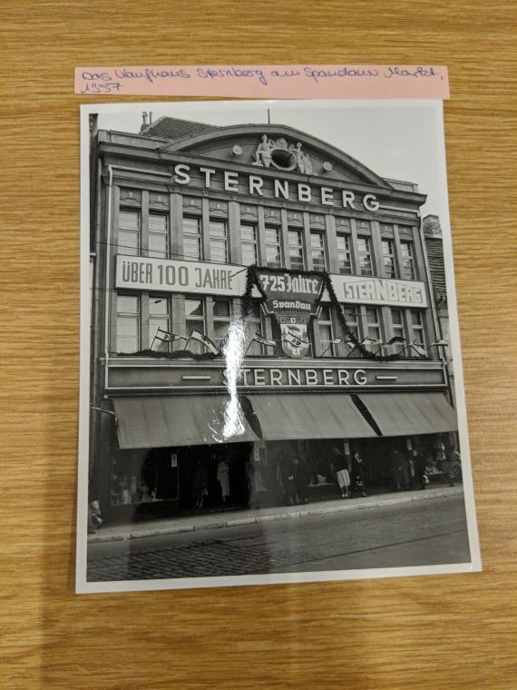 Facade of the Sternberg department store