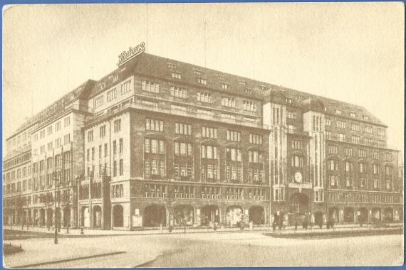 Old picture postcard of Berlin with the " Kaufhaus des Westens " from around 1910