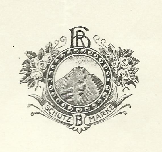 Geschäftsschreiben - von " Engros Export Hermann Rosenberg ", Berlin, Klosterstraße 88/90, - versandt am 27. März 1903 - Ausschnittvergrößerung Schutzmarke