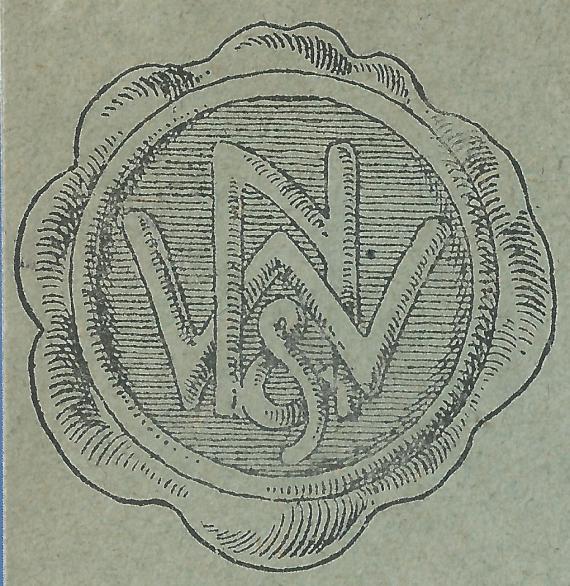 Briefumschlag der " Leder-Großhandlung Wenck & Neukircher " in Berlin, Neue Friedrichstraße 9/10, - versandt am 5. Januar 1922 - Ausschnittvergrößerung Firmenlogo