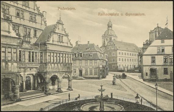Postcard of the town hall square