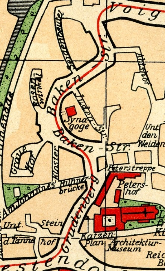 Halberstadt city center map (around 1925)