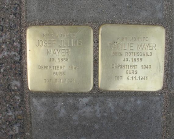 Stolpersteine Josef und Cäcilie Meyer