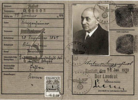 Ausweis Salomon Kuppenheimer