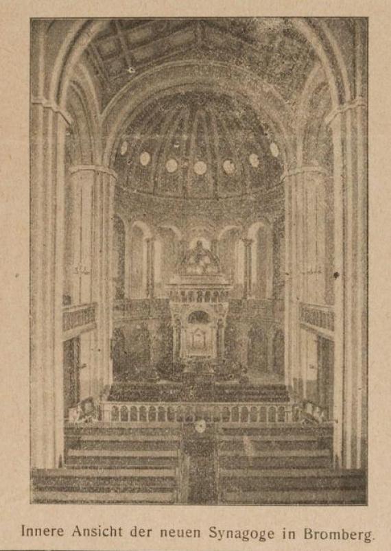 Interior view of the synagogue Bydgoszcz