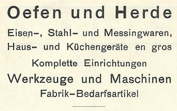 Rechnung der Fa. Hirsch & Cie. in Mannheim, - geschrieben am 23. Mai 1917 - Ausschnittvergrößerung Warensortiment