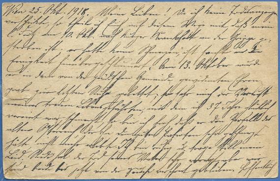 Postkarte - Anna von Pick Postkarte privater Art von Frau Anna von Pick, - versandt am 26. Oktober 1918 - Kartenrückseite