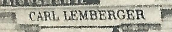 Historische Ansichtskarte " Gruß aus Wien - Hoher Markt " mit dem Geschäft von " Carl Lemberger ", - versandt am 26. August 1898  - Ausschnittvergrößerung Geschäftsschild Carl Lemberger