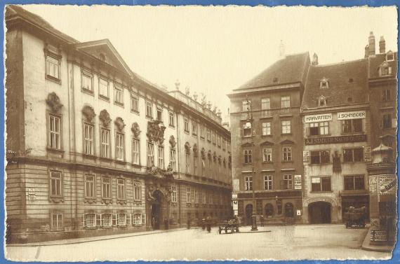 Historical view - photo - map of "Judenplatz " in Vienna from around 1910