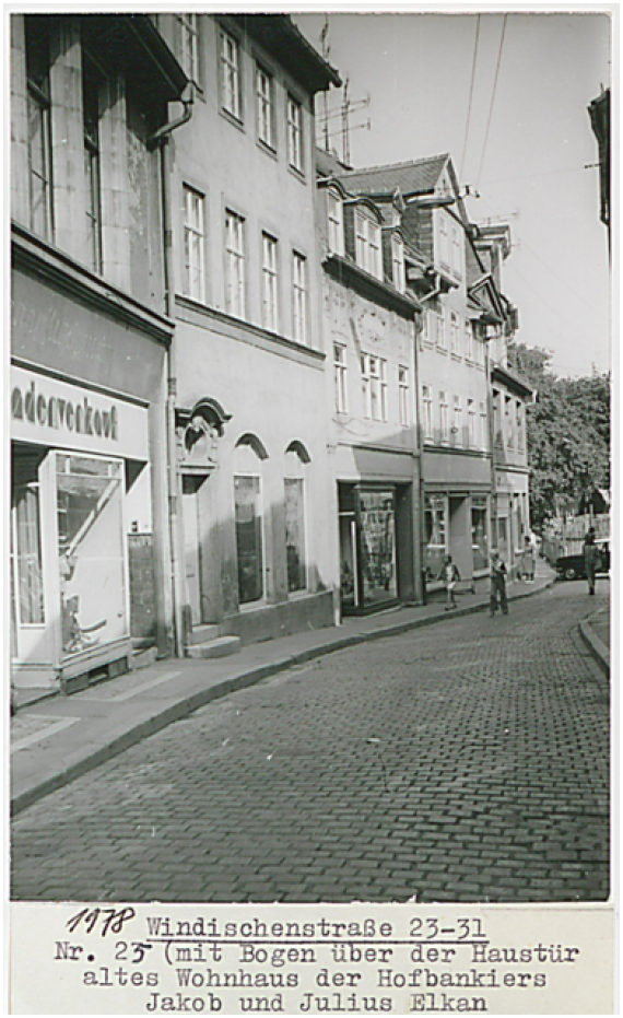 Black and white photo of Windische Street around 1978