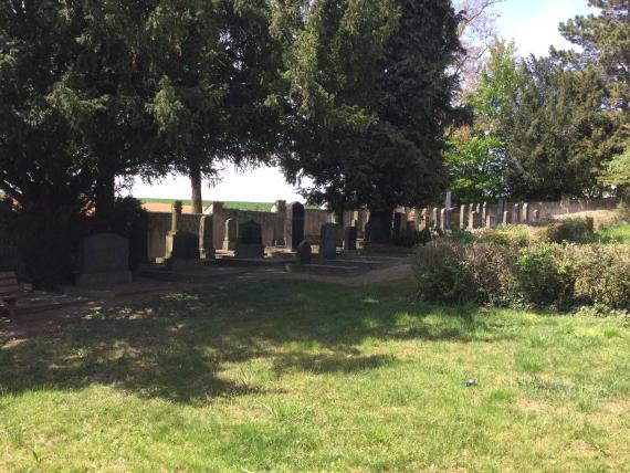 Jewish cemetery in Öhringen in April 2019 - view of the cemetery