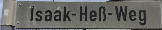 Street sign - Isaak - Hess - Way in Lauchheim