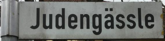 Street sign - " Judengässle " - in Röttingen / Baden Württemberg