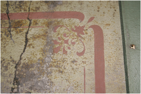 Wall decoration in the room of the mikvah