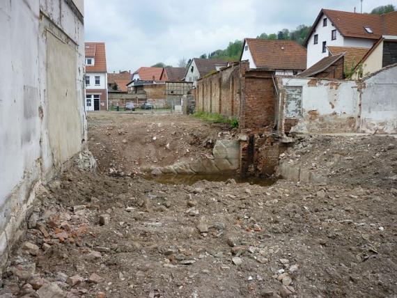 The site of the former synagogue after the demolition work in 2010