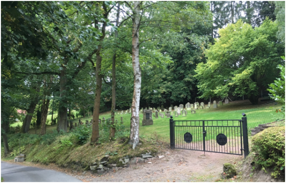 Jewish cemetery with the newer grave stelae