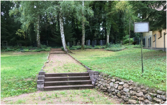 Jewish cemetery with the old relocated grave stelae