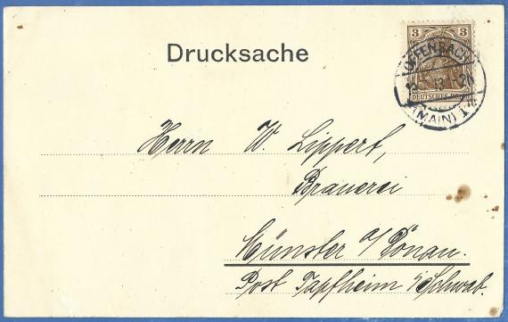 Business postcard from Julius Kahn, Offenbach, Hospitalstraße 7, - mailed in July 1917