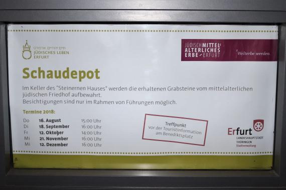 Schild am Schaudepot