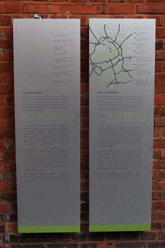 Information boards at the entrance