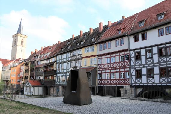 View of the Krämerbrücke with Ägidien church