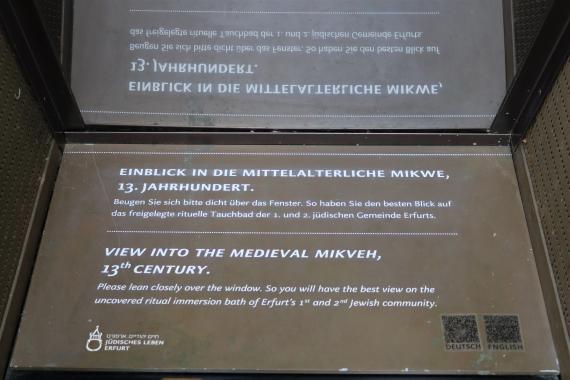 Notice board at the mikvah