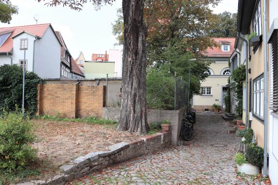 View along the alley An der Stadtmünze