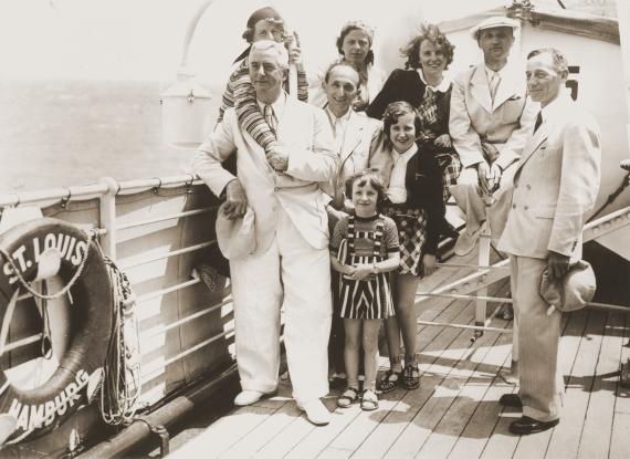 Dublon family on deck of the St. Louis