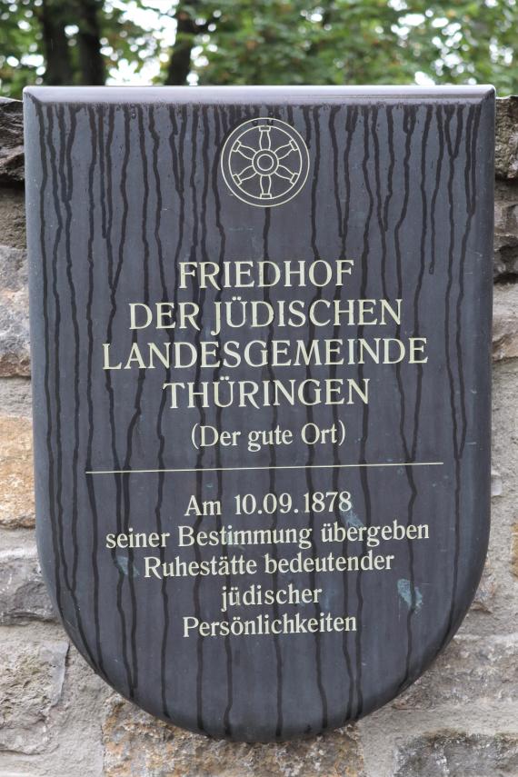 Information board of the Jewish Community of Thuringia