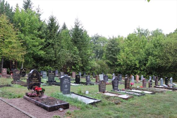 Blick auf den Friedhof