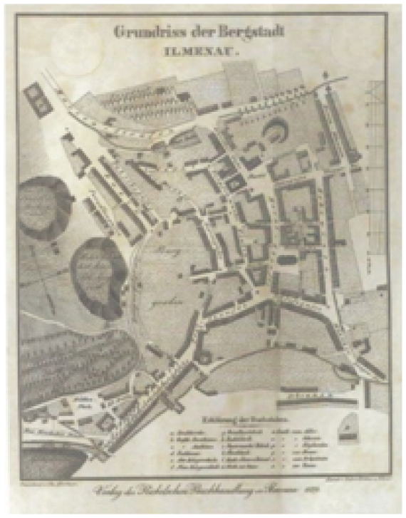 City map from 1839 with Judengasse