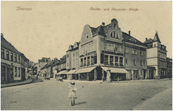 Dutch half-timbered house at a crossroads