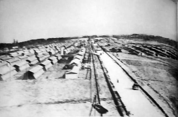 View of the Camp de Gurs internment camp in southern France