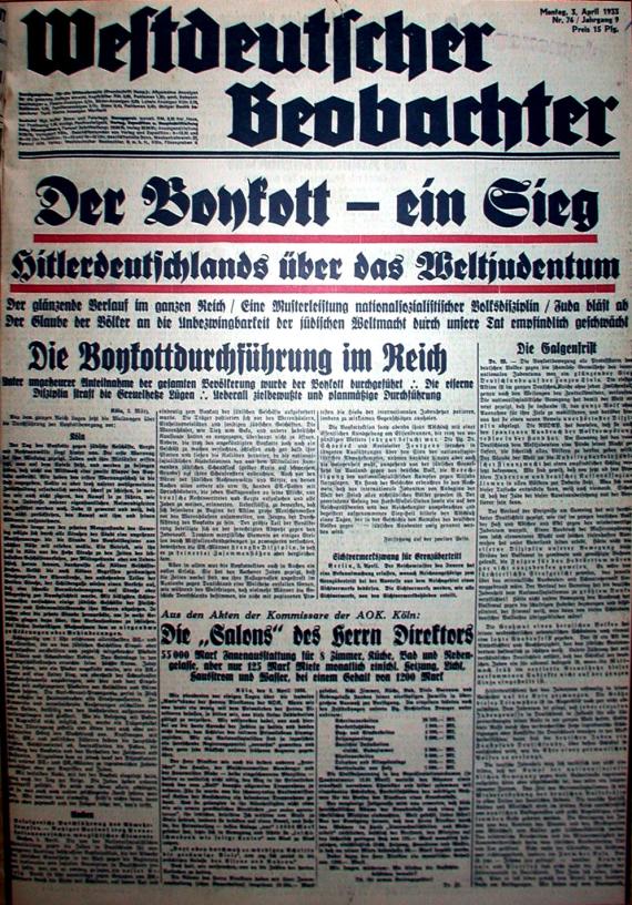 Alte Zeitungsseite mit viel Text.