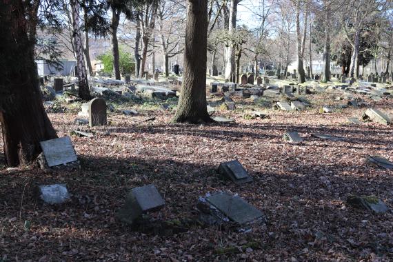 Several small gravestones