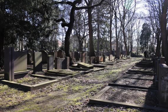 Several row graves lying next to each other