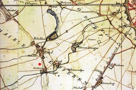 Old map of the Rhineland