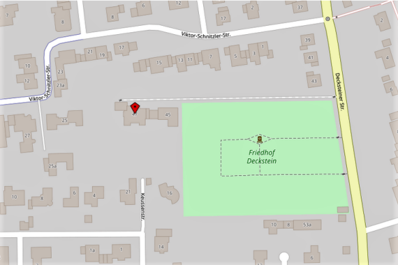 Map view of the cemetery